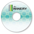 Wine Glass Tag .015 White PVC Plastic 2.7" circle Full color & write-on wip